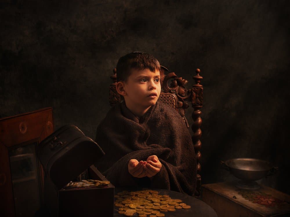 Boy's Golden Treasures by Jonathan L — canvas wall art