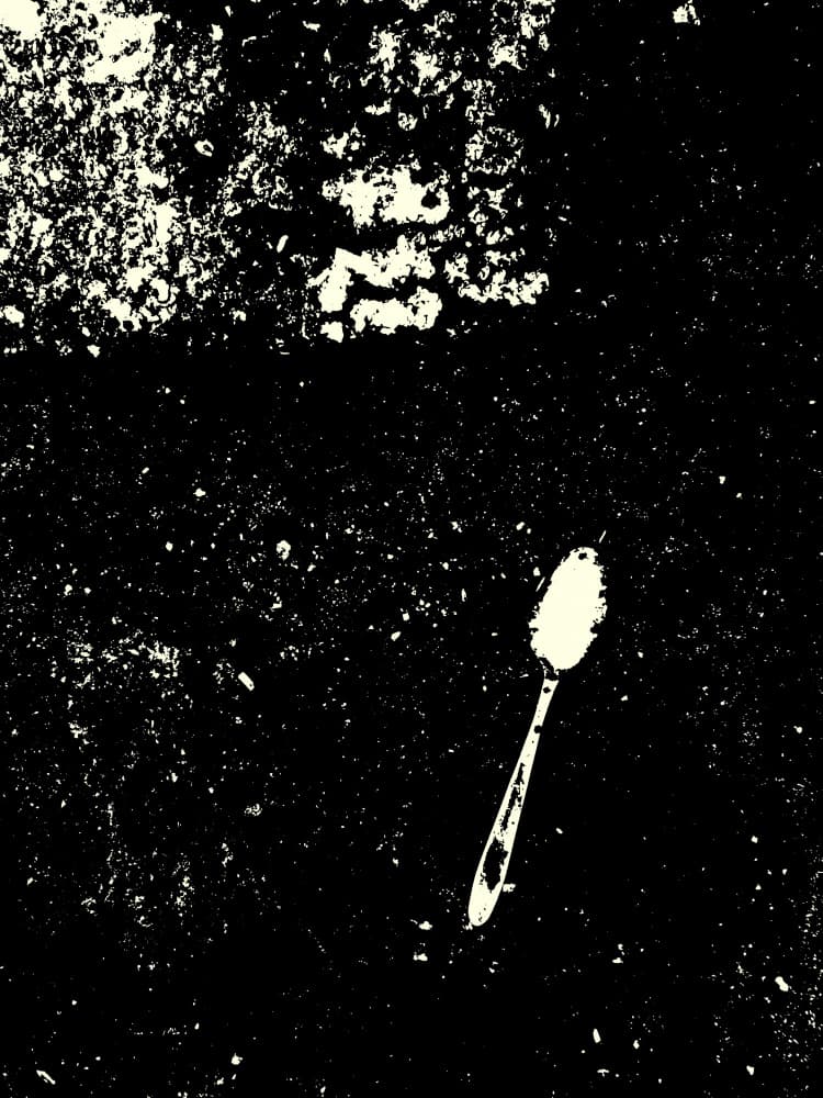 Isolated Gritty Spoon by Petr Strnad — canvas wall art
