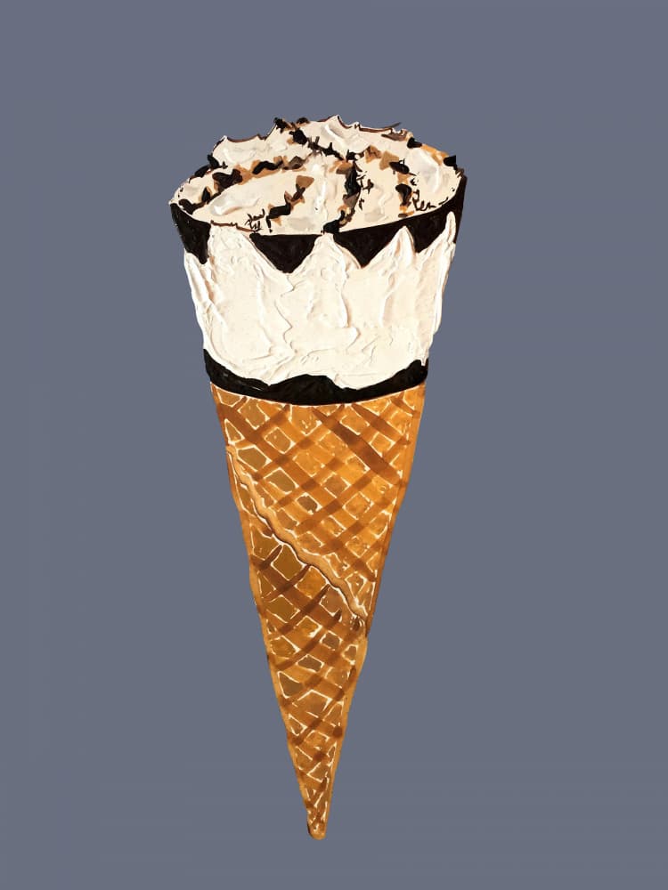 Vanilla Chocolate Cone by Alice Straker — canvas wall art