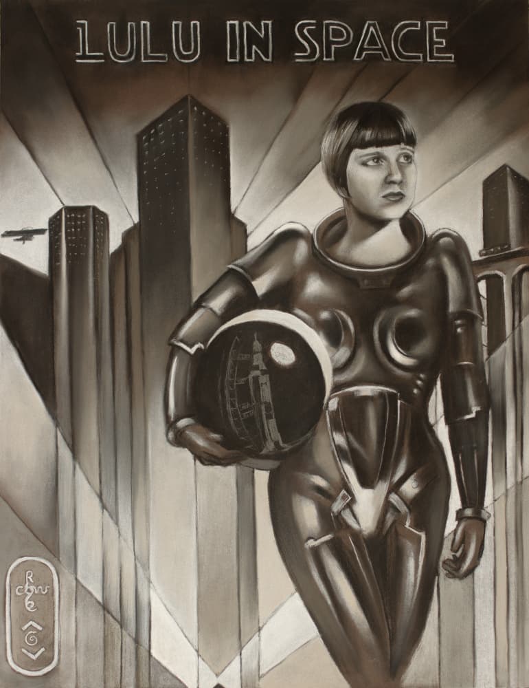 Art Deco City Astronaut by Corné Akkers — canvas wall art