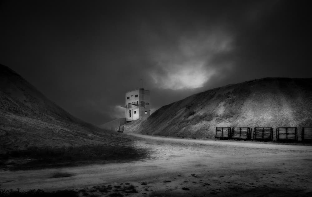Desolate Industrial Night by Erik Engström — canvas wall art