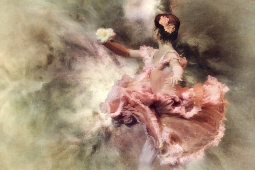 Elegant Dancer With Rose by Charlaine Gerber — canvas wall art