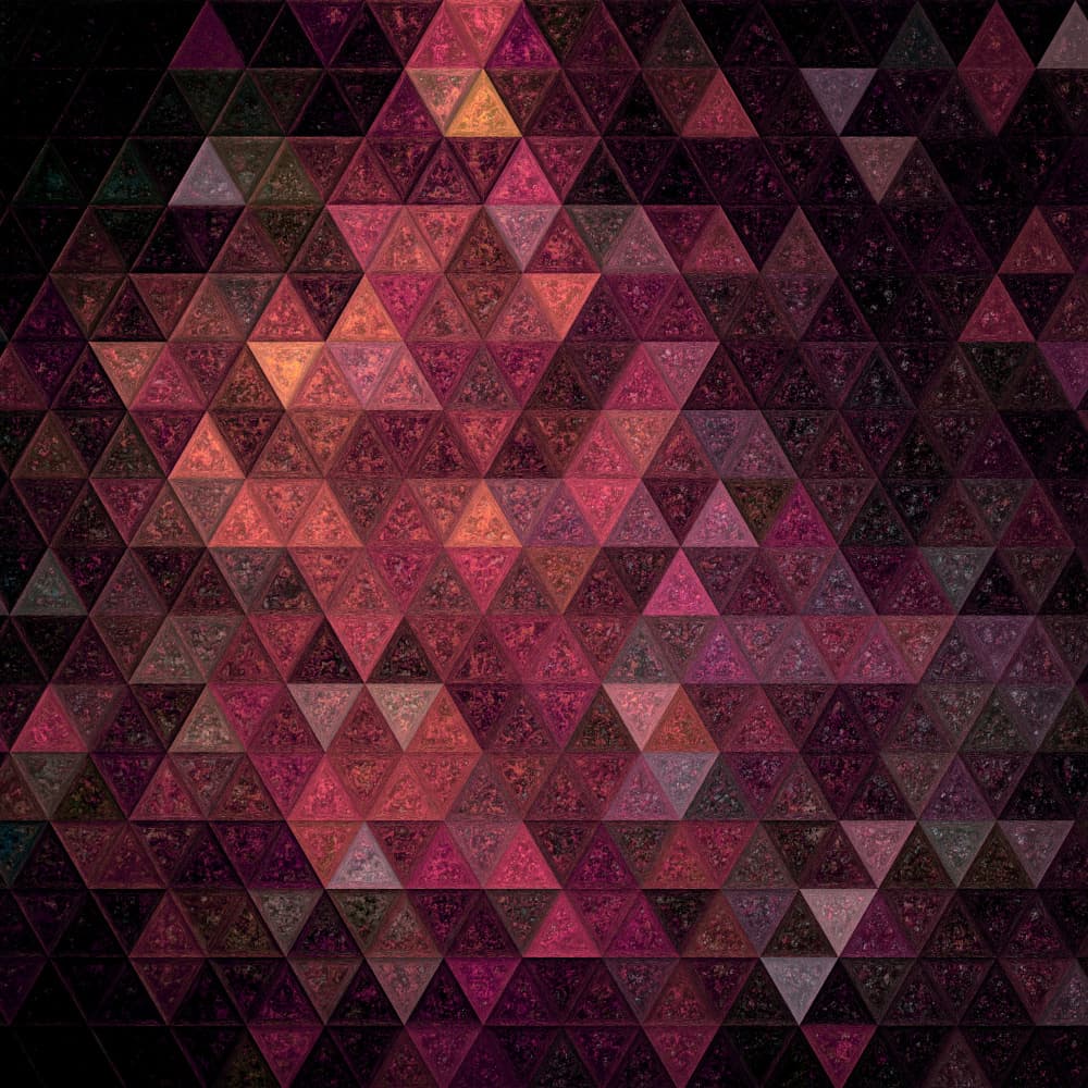 Vibrant Triangle Mosaic by Justyna Jaszke — canvas wall art