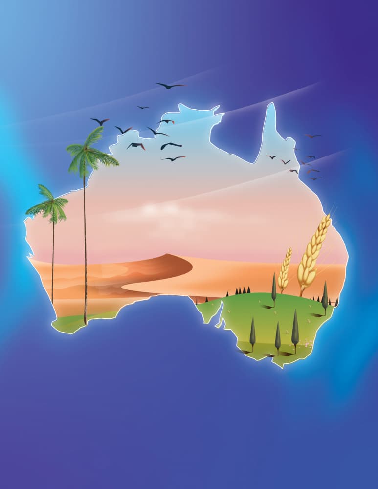 Australia Landscape Map by Nicholas — canvas wall art