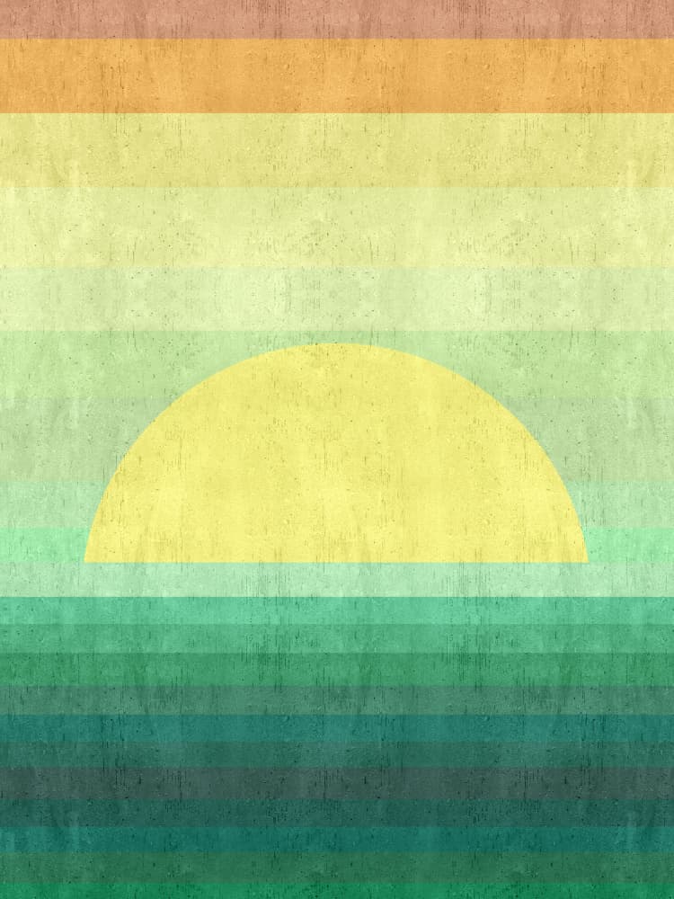 Golden Striped Horizon by Vitor Costa — canvas wall art