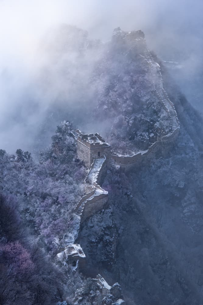 Misty Winter Great Wall by Simoon — canvas wall art