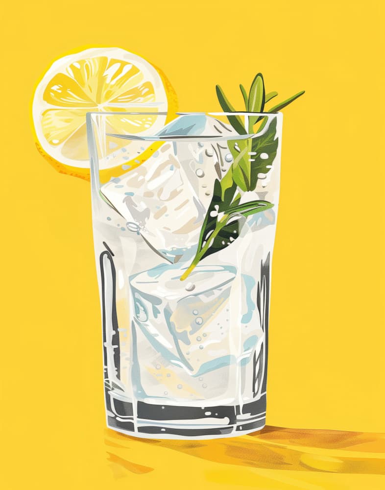 Lemon Rosemary Refresher by Jolly and Dash — canvas wall art