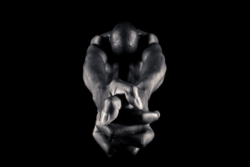 Muscular Hands Contemplating by Markus Huber — canvas wall art