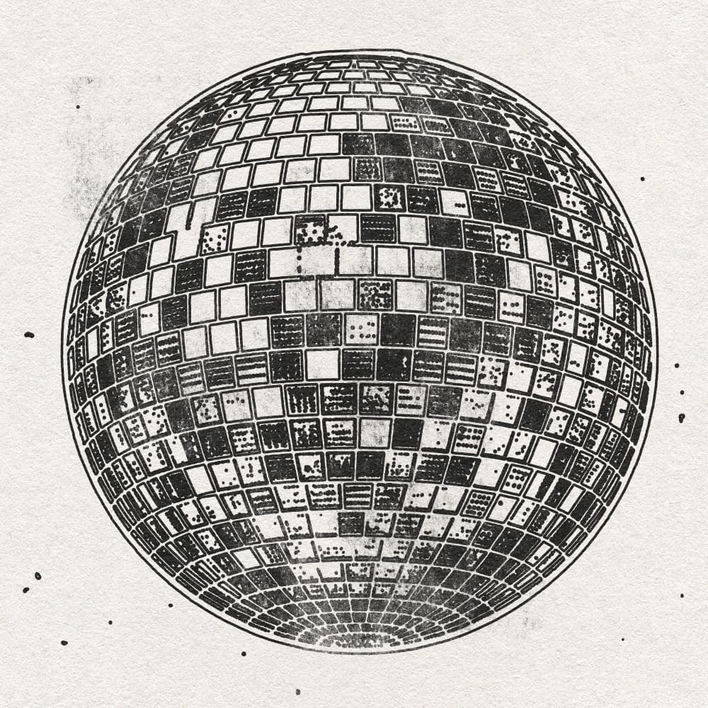 Retro Disco Ball by Nicholas — canvas wall art