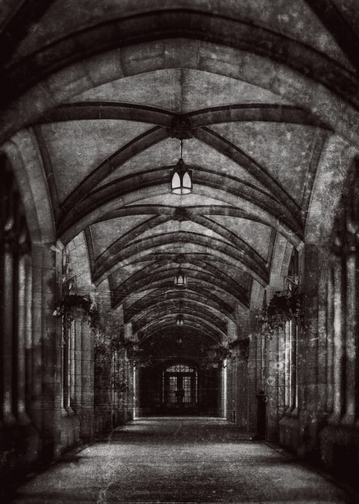 Mysterious Gothic Hallway by The Learning Curve Photography — canvas wall art