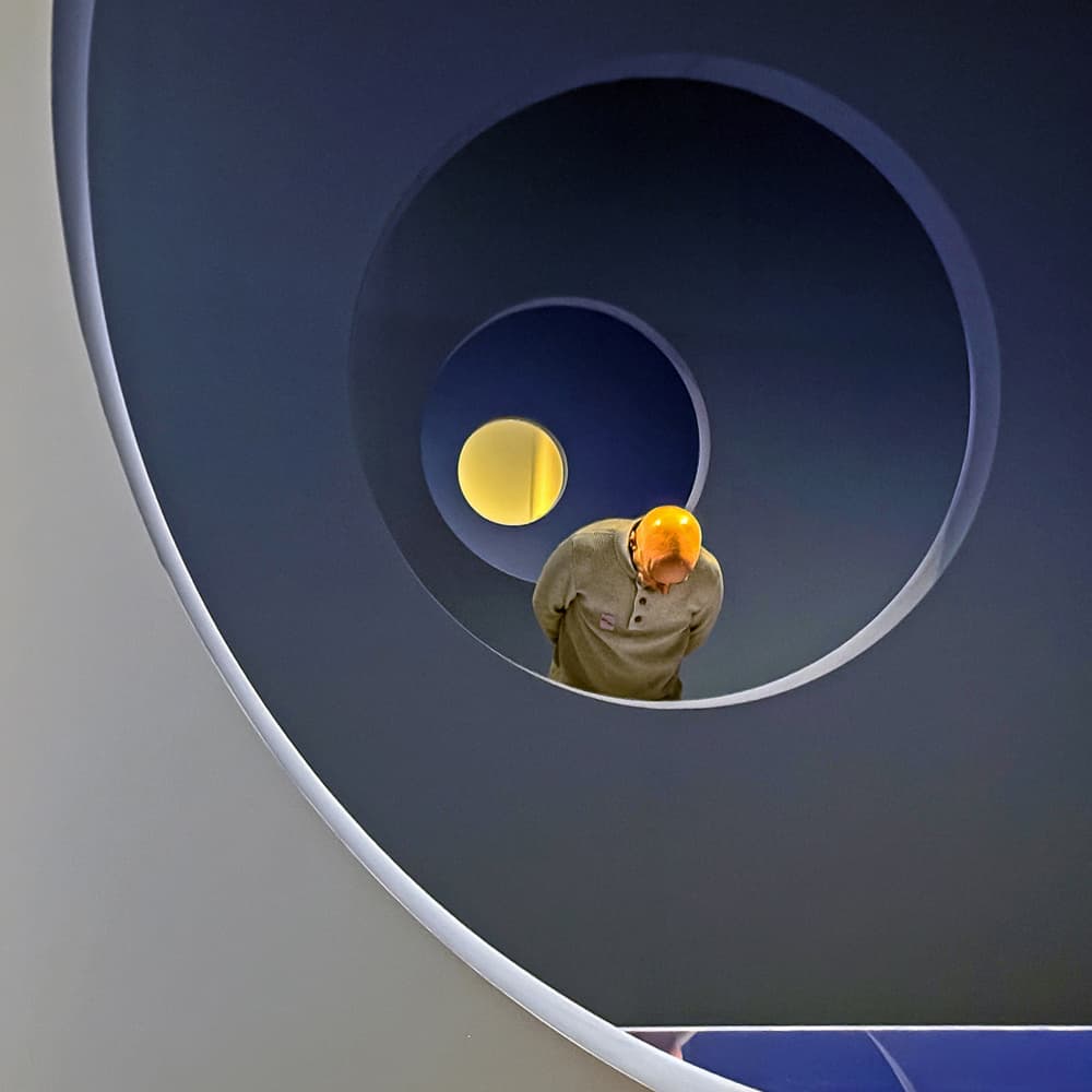 Man in Circular Light by Lus Joosten — canvas wall art