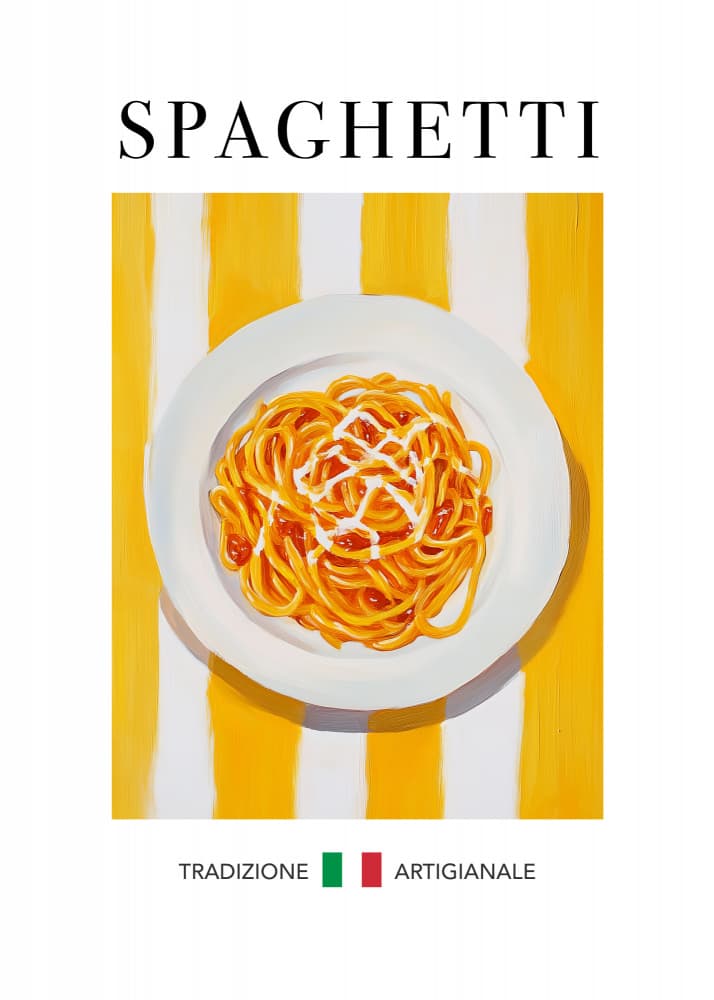 Vibrant Italian Spaghetti by Andreas Magnusson — canvas wall art