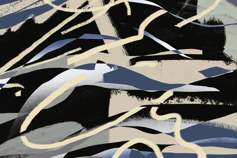 Flowing Abstract Lines by Little Dean — canvas wall art