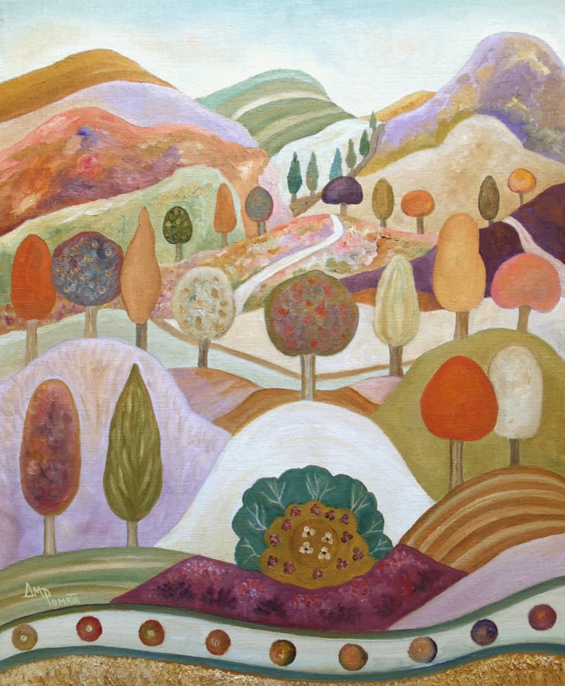 Whimsical Autumn Landscape by Angeles M. Pomata — canvas wall art