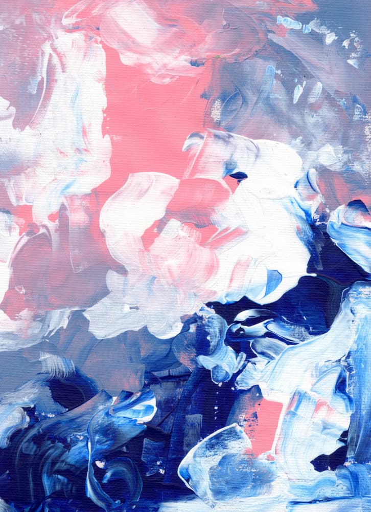 Dreamy Blue Pink Abstract by Ejaaz Haniff — canvas wall art