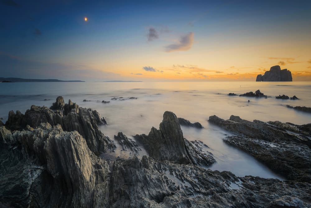 Twilight Rocky Coast by Daniele Atzori — canvas wall art
