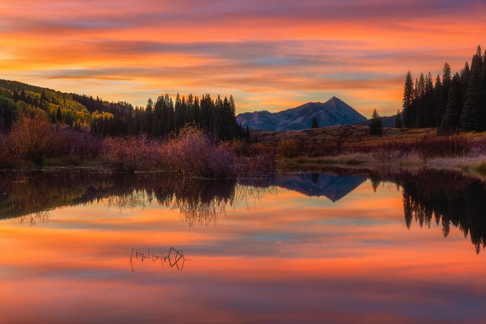 Vibrant Mountain Lake Reflection by Mei Xu — canvas wall art