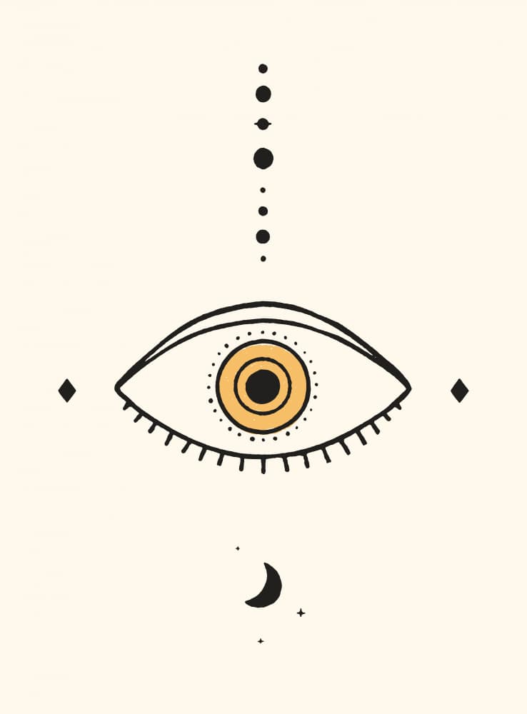 Dreamy Celestial Eye by Florent Bodart — canvas wall art