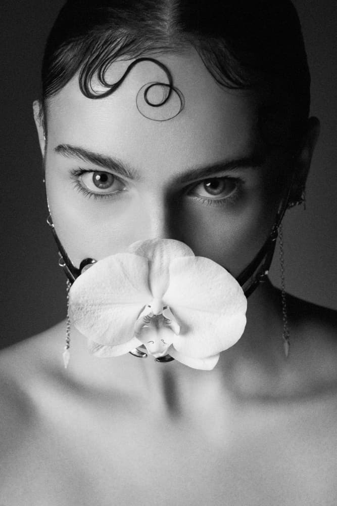 Orchid Woman Gaze by Sima Bivolarska — canvas wall art