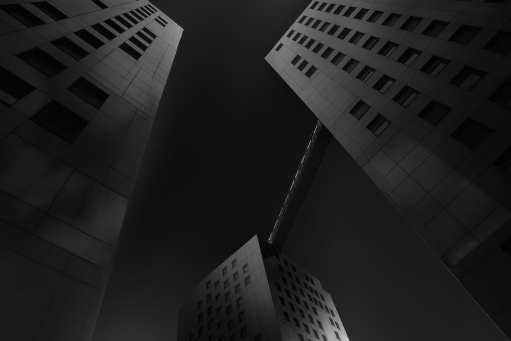 Dark City Geometry by Carlos Gonzalez — canvas wall art