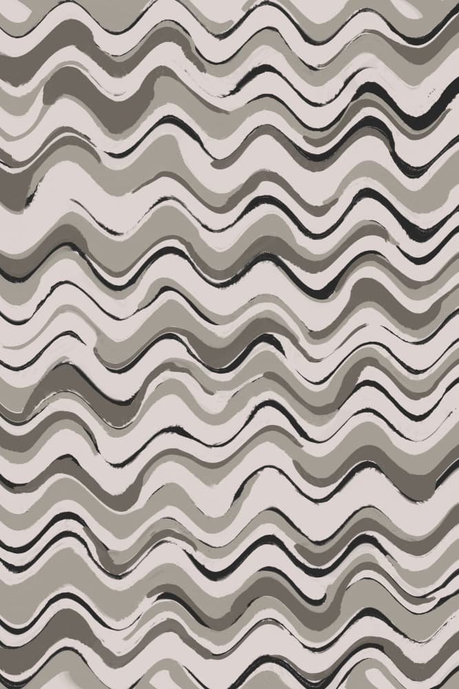 Monochrome Waves by Treechild — canvas wall art