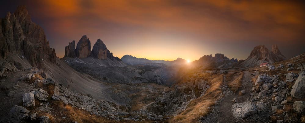 Golden Mountain Dawn by Marco Bruna — canvas wall art
