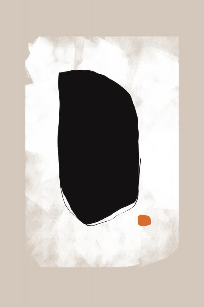 Bold Black Shape Contrasting by uplusmestudio — canvas wall art