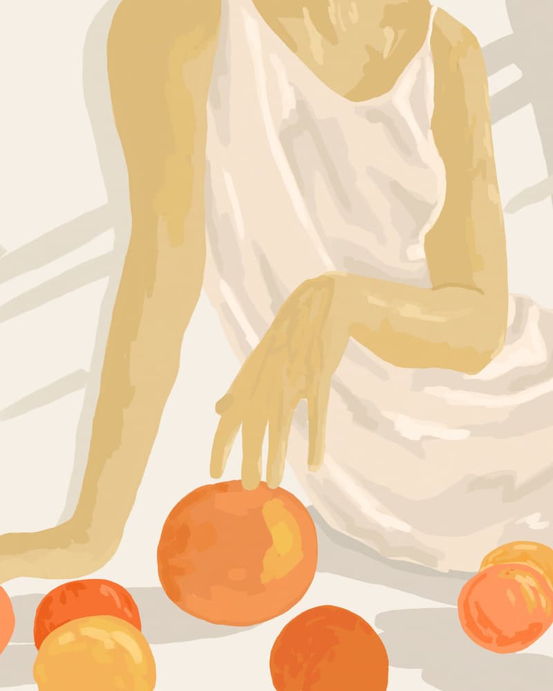 Warm Citrus Moment by Kintsugi99 — canvas wall art