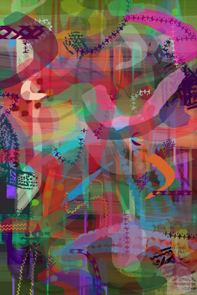 Vibrant Abstract Layers by Pelin Atilla — canvas wall art
