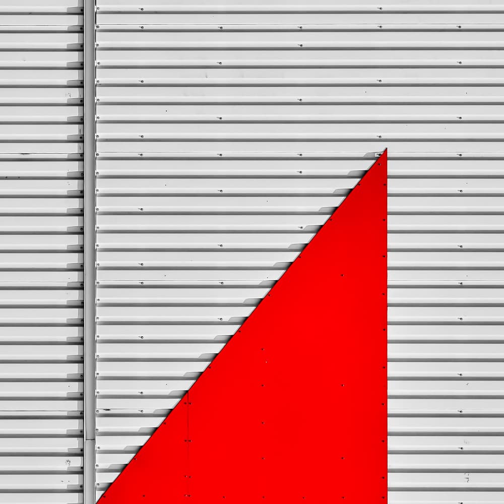 Modern Red Geometry by Markus Auerbach — canvas wall art