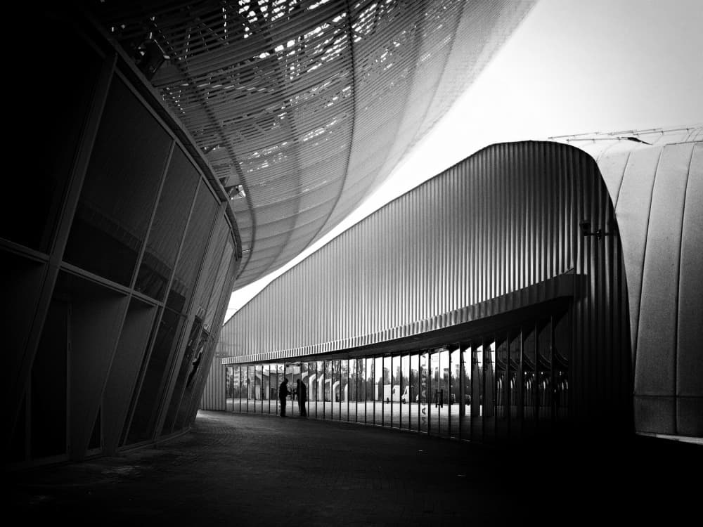 Modern Architectural Curves by Roberto Parola — canvas wall art