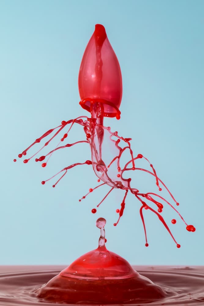 Vibrant Liquid Bloom by Franco Tessarolo — canvas wall art