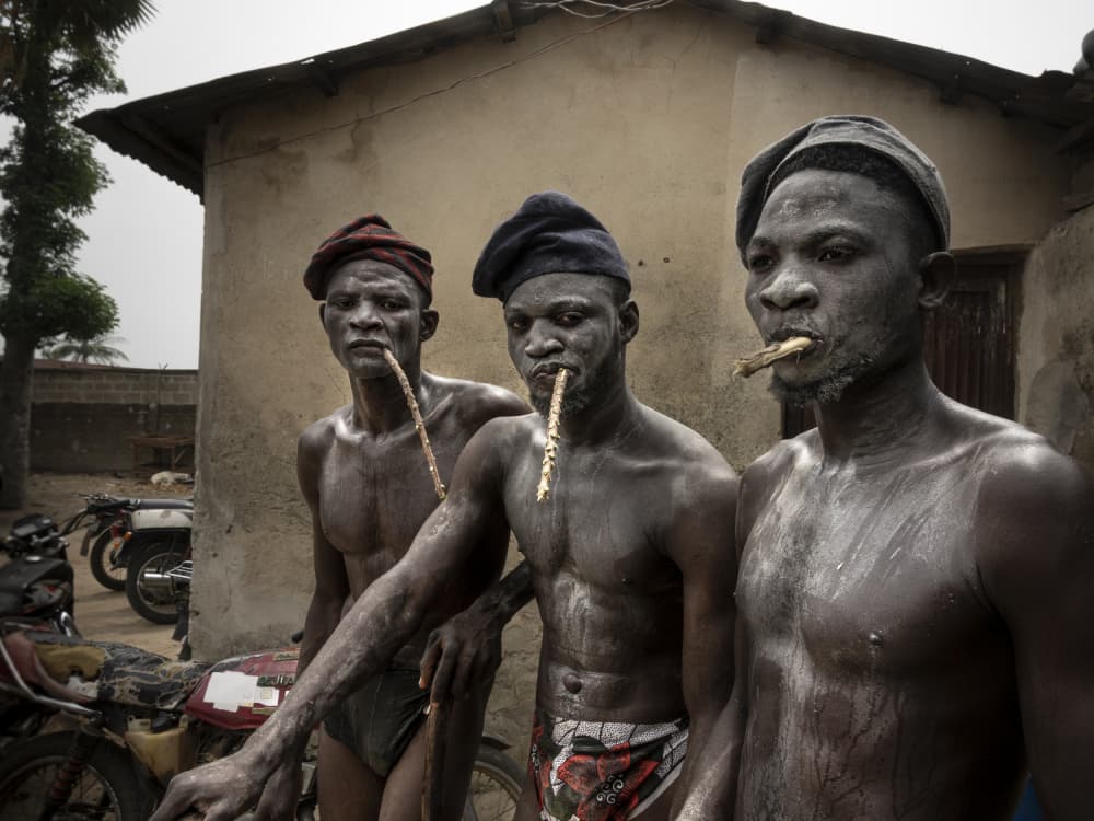 Powdered Ritual Men by Elena Molina — canvas wall art