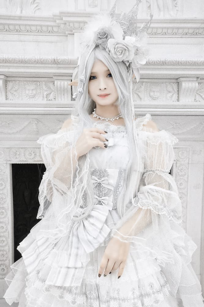 White Fantasy Princess by KOIKI — canvas wall art