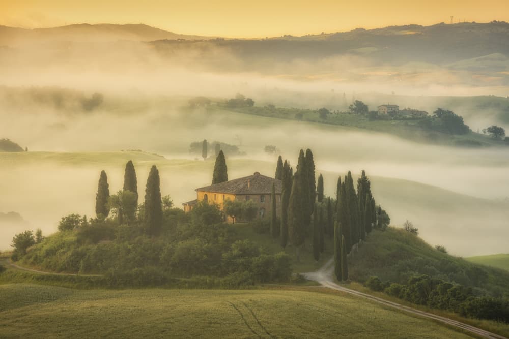 Misty Tuscan Morning by Andrea Maestosi — canvas wall art