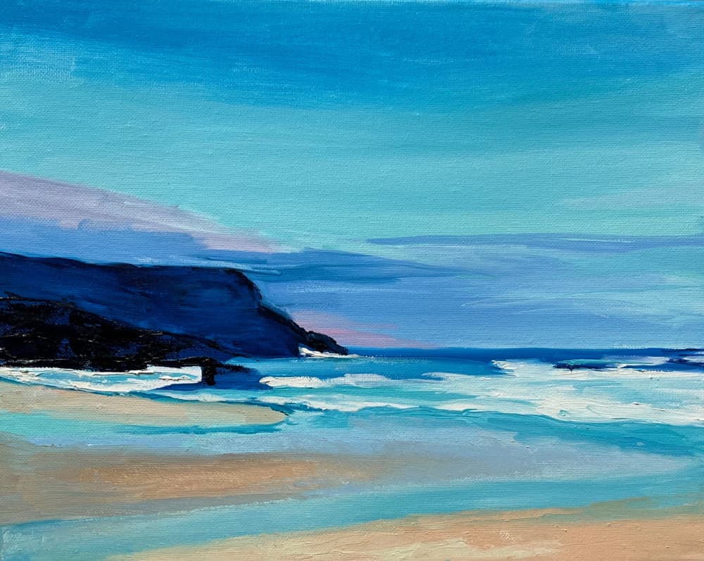 Serene Coastal Evening by Maxine Shore — canvas wall art