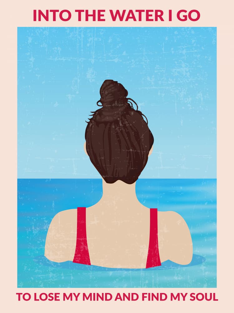Soul Searching Swim by WallChart Art Studio — canvas wall art