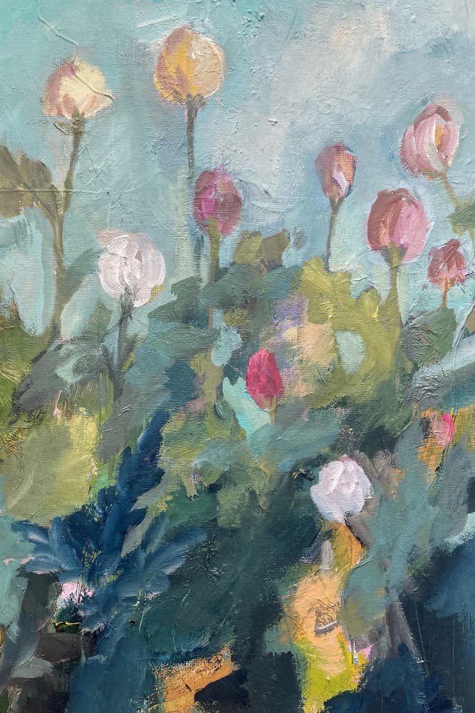 Serene Water Lilies by Anna-Karin Bergius — canvas wall art