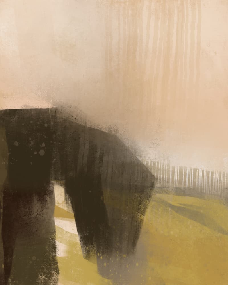 Abstract Calm Landscape by MANSI SAXENA — canvas wall art