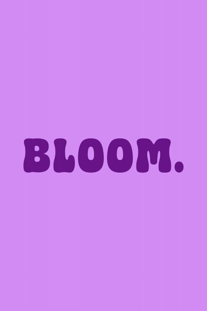 Vibrant Bloom Word by Karen Menzenbach — canvas wall art