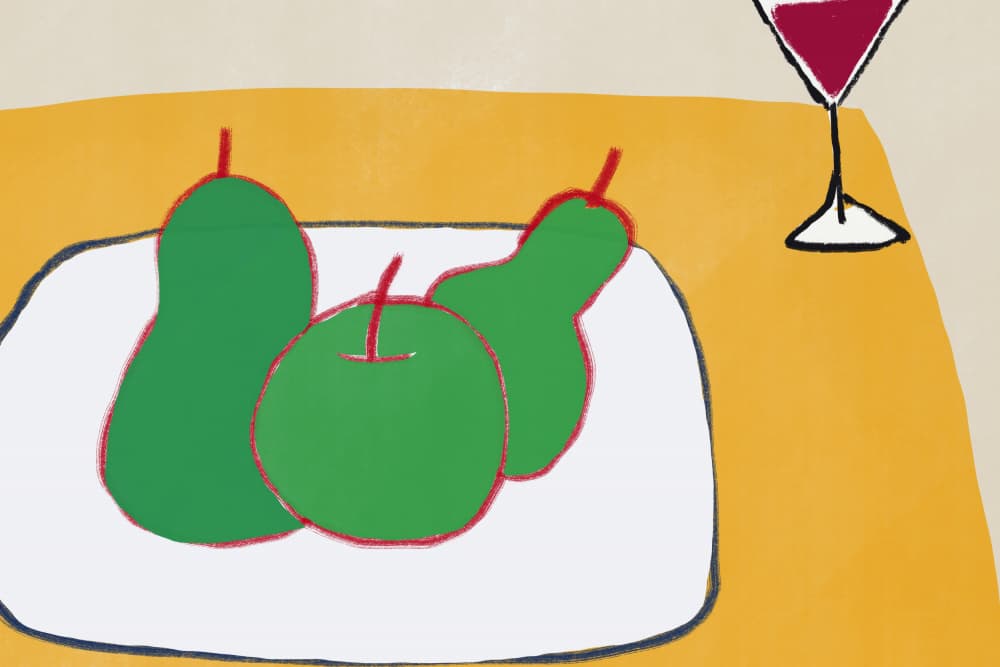Simple Fruit Still Life by Little Dean — canvas wall art