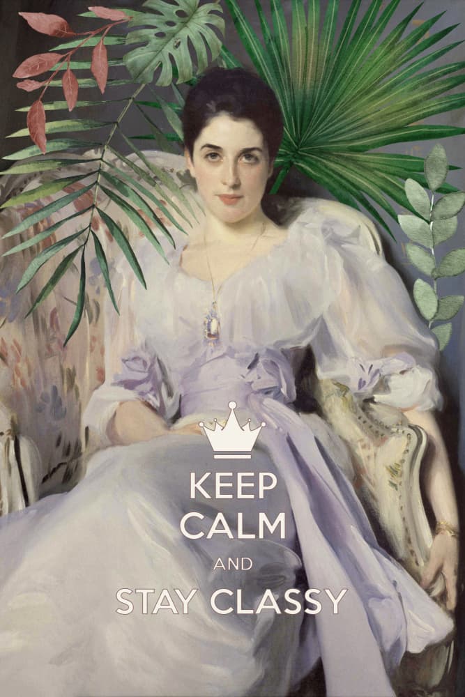Keep Calm Classy Woman by amini54 — canvas wall art