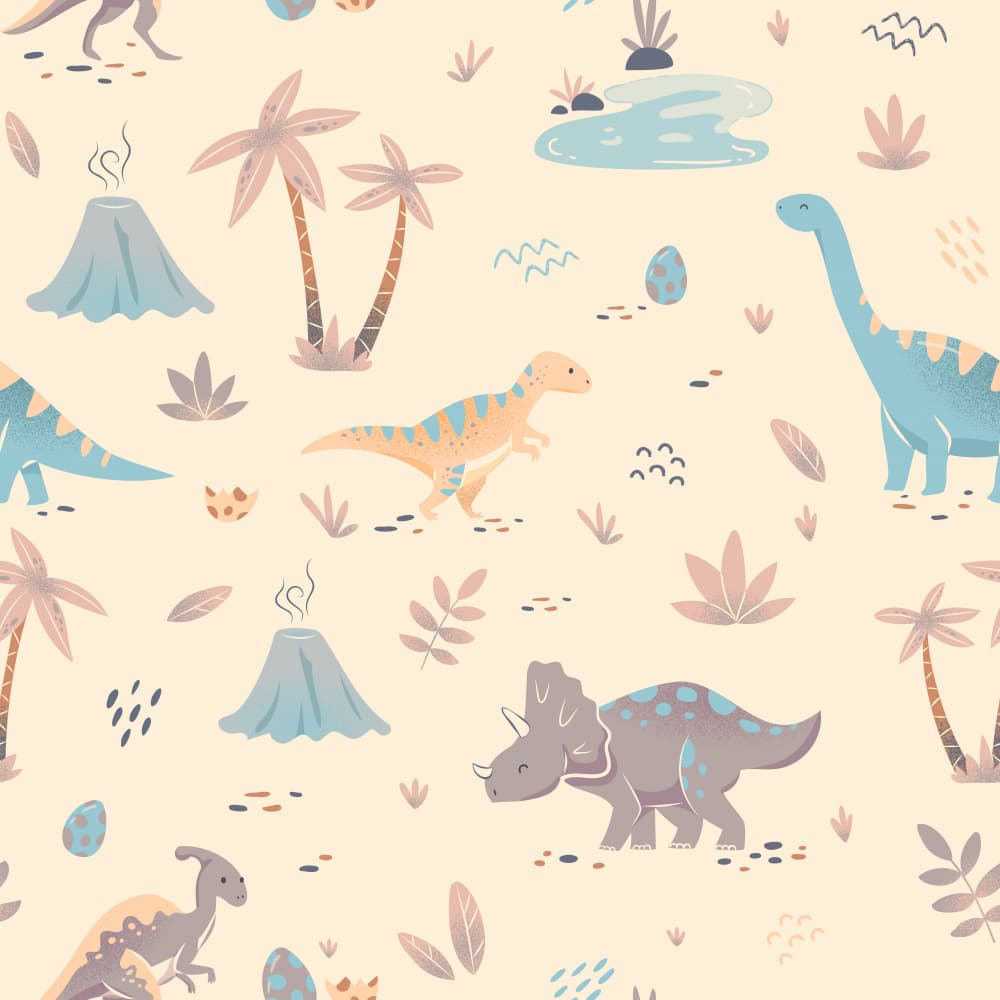 Cute Dinosaur World by Weronika Gross — canvas wall art