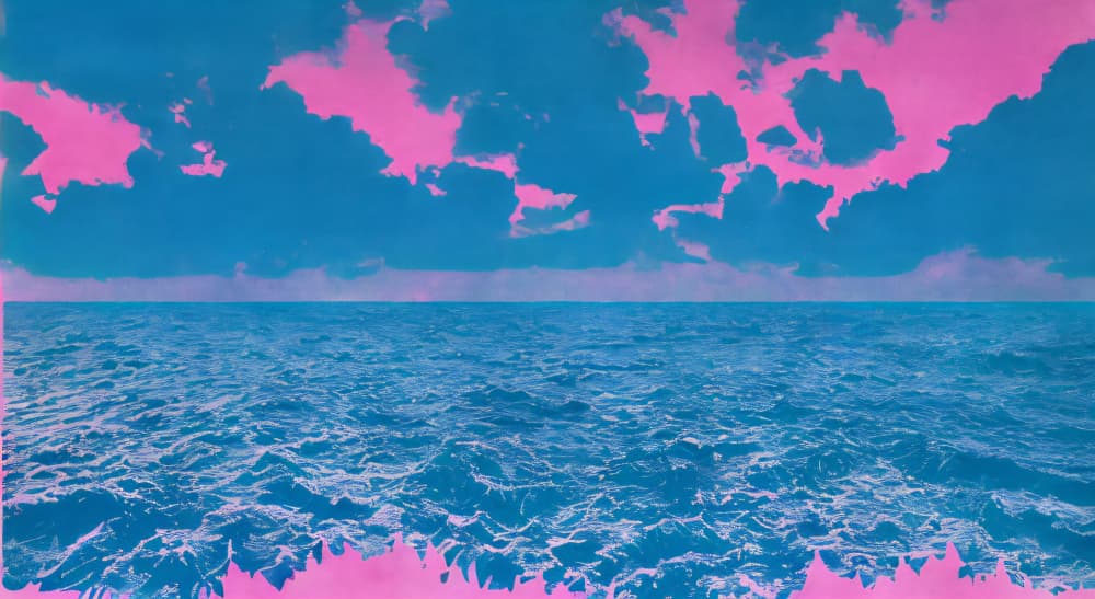 Vibrant Pink Ocean Sky by Cicero Spin — canvas wall art