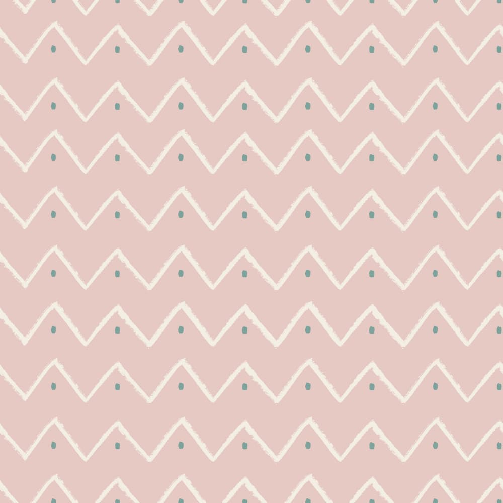 Blush Zigzag Dots by Philippine Bouchez — canvas wall art