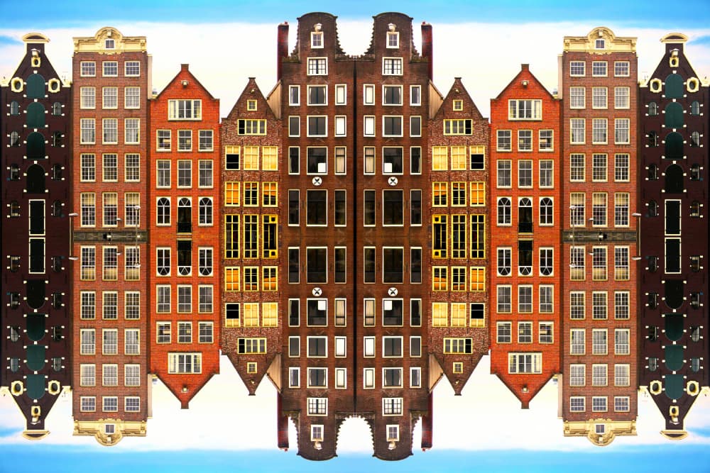 Amsterdam House Symmetry by Igor Shrayer — canvas wall art