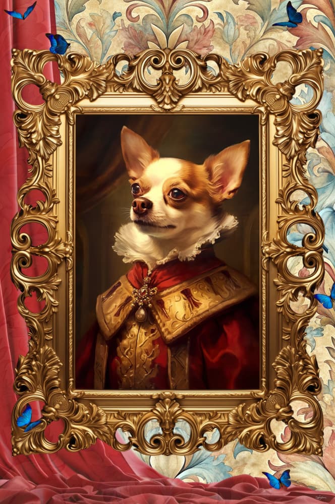Regal Chihuahua Portrait by Sue Skellern — canvas wall art
