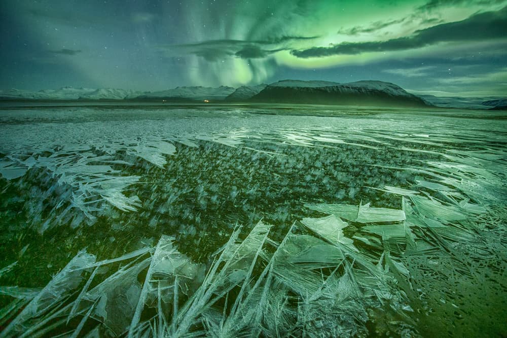Aurora Over Frozen Lake by Peter Svoboda MQEP — canvas wall art