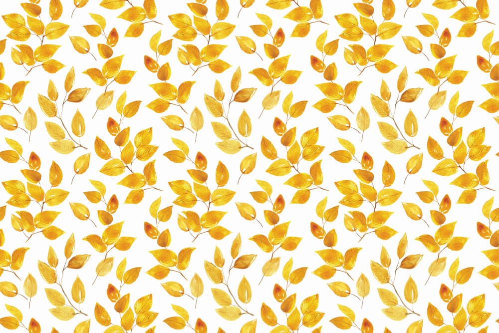 Golden Leaf Pattern by Rosana Laiz Blursbyai — canvas wall art