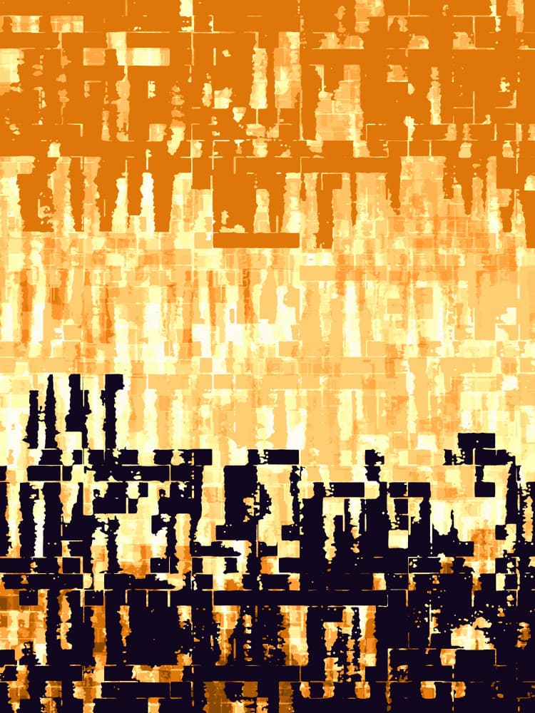 Golden City Blocks by Petr Strnad — canvas wall art